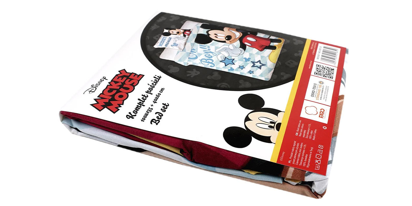 Pościel 100x135 cm Myszka Mickey Boy - opakowanie